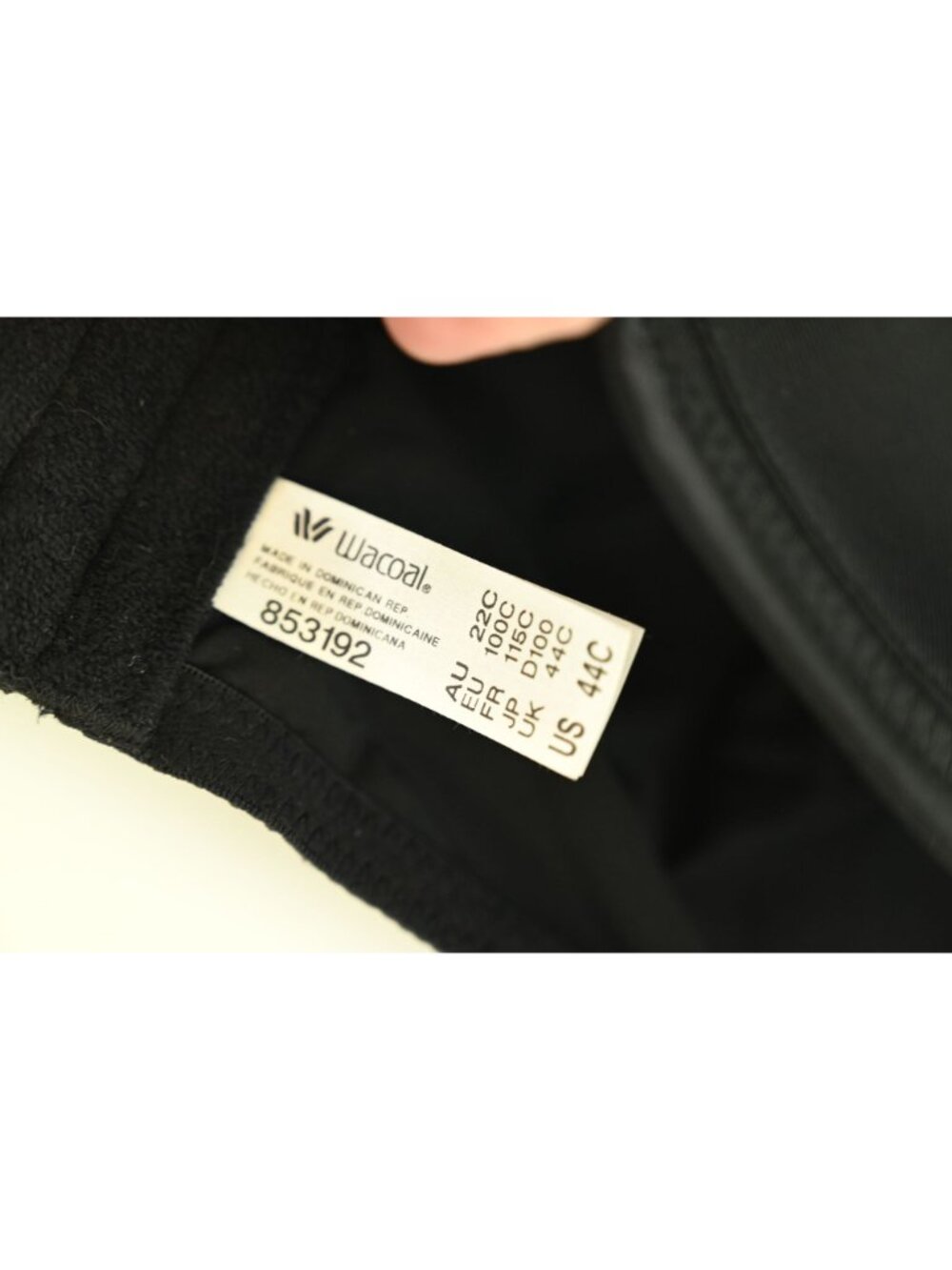 NWOT Wacoal Basic Beauty Spacer Underwire T-Shirt Bra Sz 44C Black Full Coverage - Picture 6 of 6